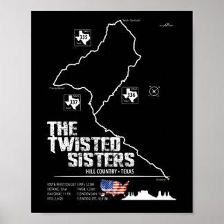 The Twisted Sisters Texas USA Motorcykel 02 Poster
