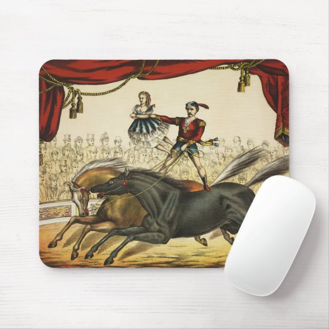 The Two Horse Act, Circus Performance, Circa 1874. Musmatta (Med mus)