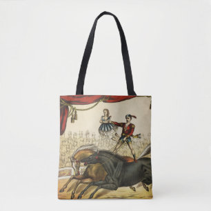 The Two Horse Act, Circus Performance, Circa 1874. Tygkasse