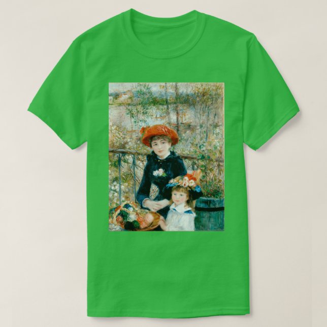The Two Sisters On The Terrace by PierreAuguste Re T Shirt (Design framsida)