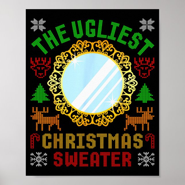 The Ugliest Ugly Christmas Sweater With Mirror Fun Poster (Framsidan)