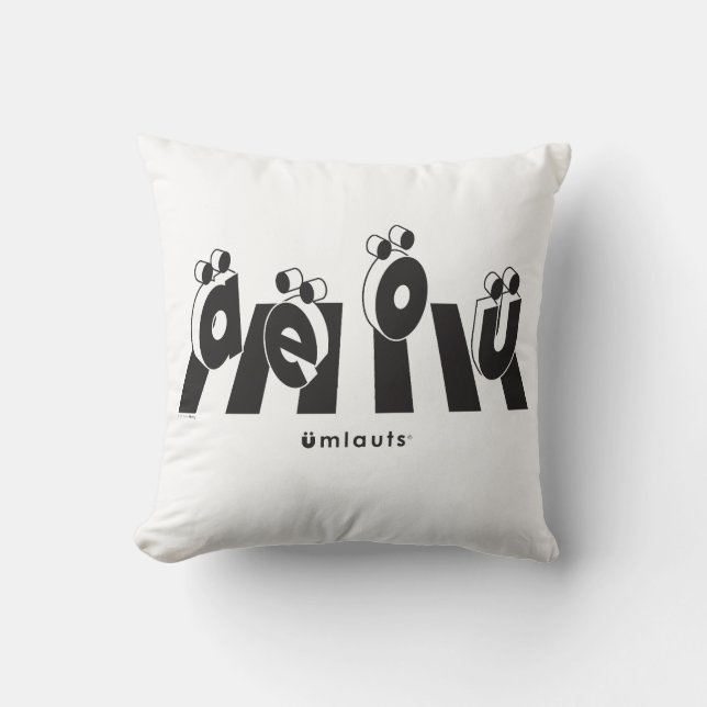 “The Umlauts™ går över” Kudde (Framsida)
