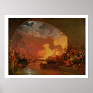 The Underbar Fire of London, c.1797 (oil on canvas Poster
