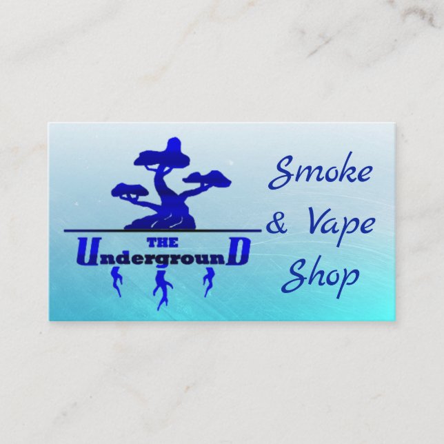 The Underground Business Cards Koboltblå Visitkort (Framsida)