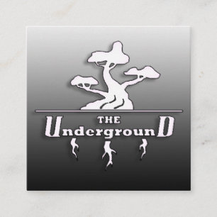 The Underground Businesskort Svart Fade Fyrkantigt Visitkort