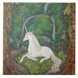 The Unicorn's Secret Garden Kakelplatta