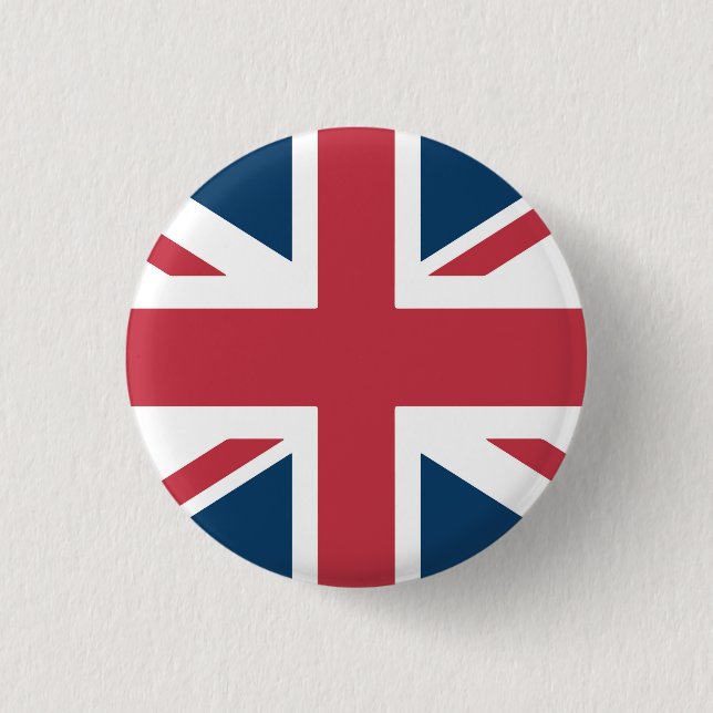 The Union Jack British Flag Button Knapp (Framsida)