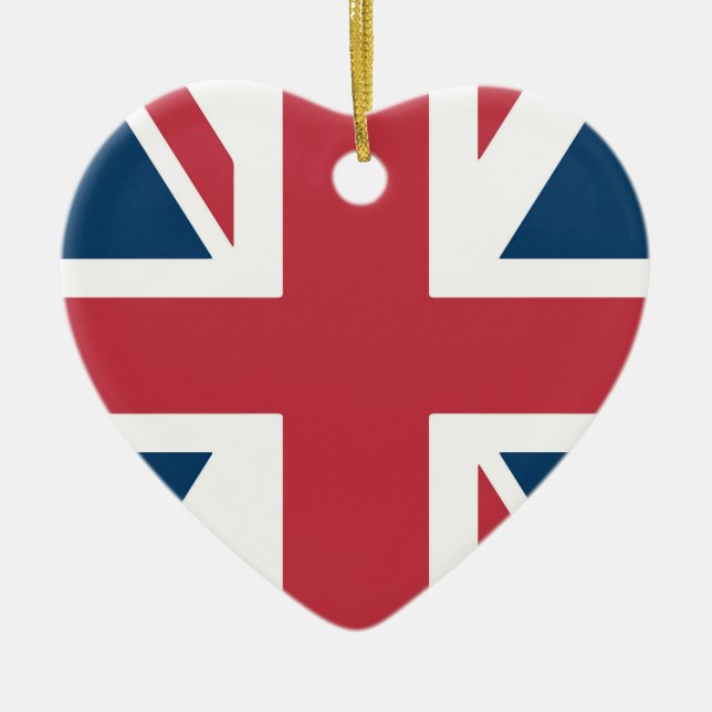 The Union Jack British Flag Julgransprydnad Keramik (Framsidan)