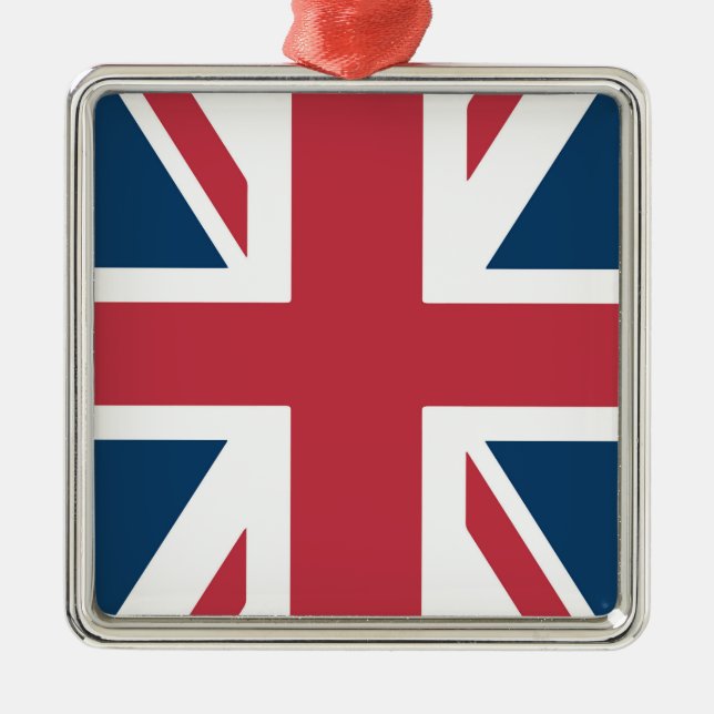 The Union Jack British Flag Julgransprydnad Metall (Framsidan)