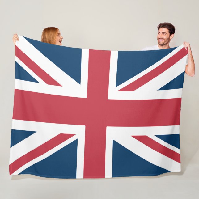 The Union Jack brittiska flaggan Fleecefilt (På plats)