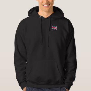 The Union Jack brittiska flaggan herr svart Hoodie