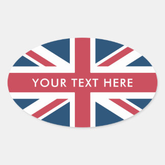 The Union Jack brittiska flaggan Ovalt Klistermärke