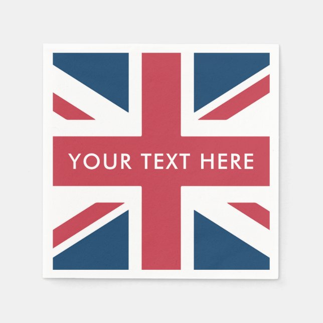 The Union Jack brittiska flaggan Pappersservett (Framsidan)
