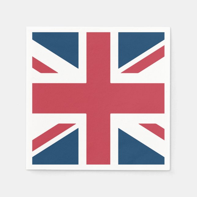 The Union Jack brittiska flaggan Pappersservett (Framsidan)