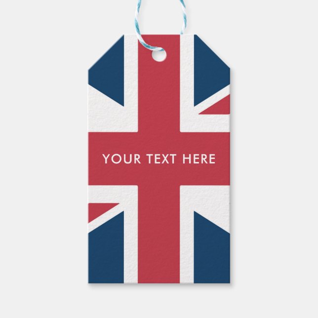 The Union Jack brittiska flaggan Presentetikett (Framsidan)
