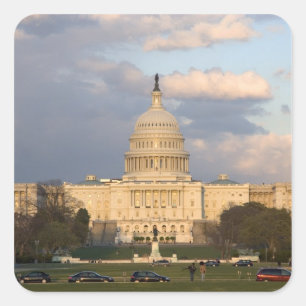 The United States Capitol Building i Fyrkantigt Klistermärke