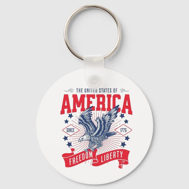 The United States of America - Freedom & Liberty Nyckelring (Framsida)