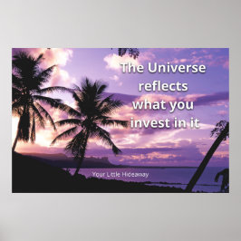 "The Universe"Positive Quotation Wall art & Poster