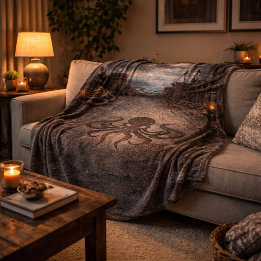 The Unmanned Deck — Pirate Ship Scene Fleecefilt