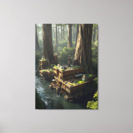The Unreal Estate PR-T26 Redwood water Commune Canvastryck