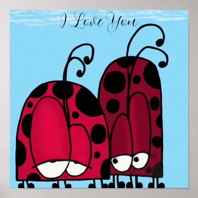 The Unrequited Love Ladybug Illustration Poster (Framsidan)