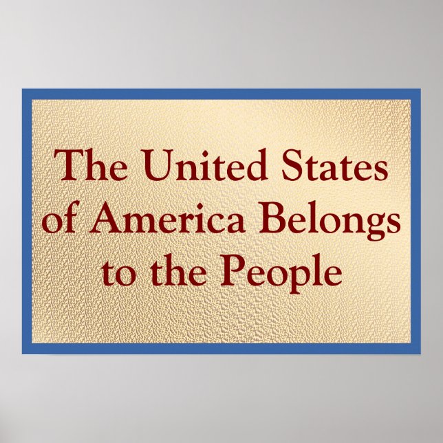 The USA Belongs to the People Poster (Framsidan)
