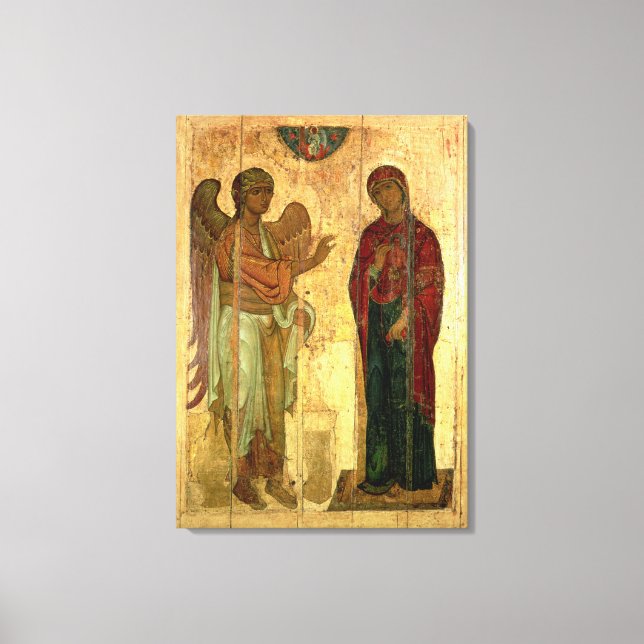 The Ustiug Annunciation, c.1130-40 (tempera on pan Canvastryck (Framsida)
