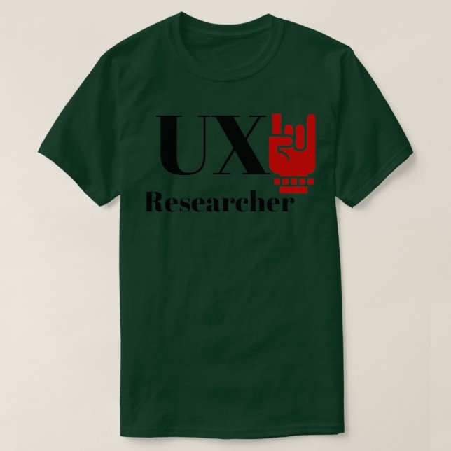 The UX Researcher T Shirt (Design framsida)