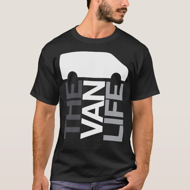 The Van Life Logo  Greyscale T Shirt (Framsida)