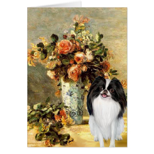 The Vase - Japanese Chin 2 Hälsningskort (Framsidan)