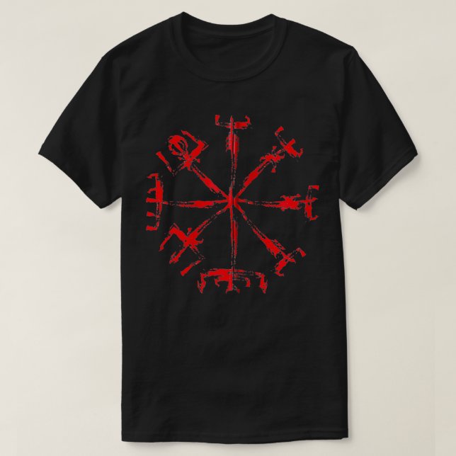 The Vegvisir protection from Norse Mythology Vikin T Shirt (Design framsida)
