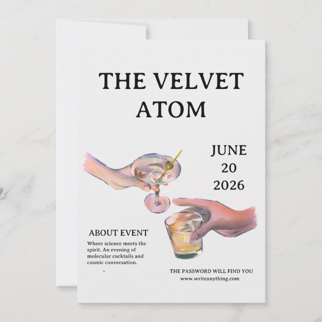 The Velvet Atom: En molekylär cocktail-event (Framsida)