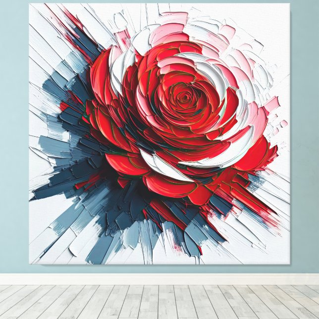 The Versatility of Blooming Roses in Art Canvastryck (Insitu (trägolv))