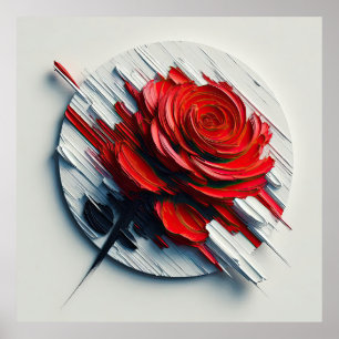 The Versatility of Blooming Roses in Art Poster