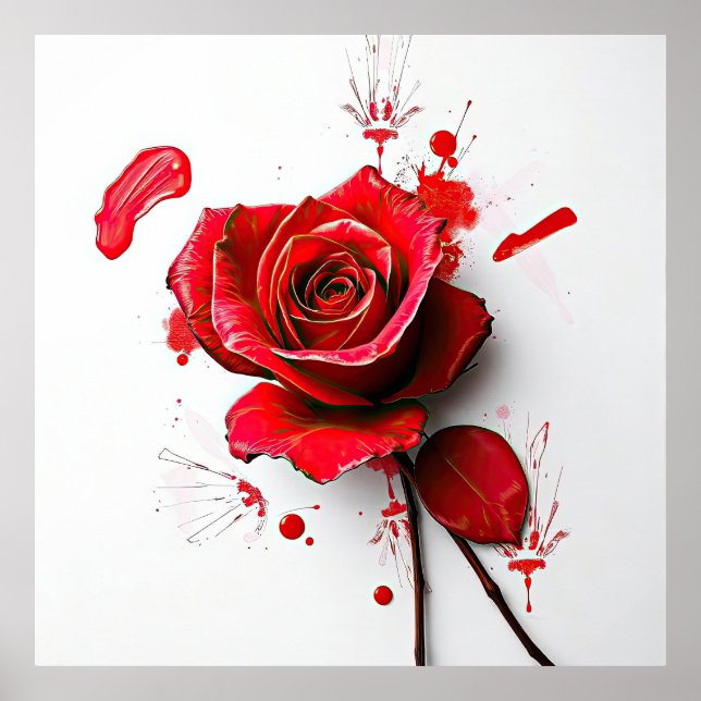 The Versatility of Blooming Roses in Art Poster (Framsidan)