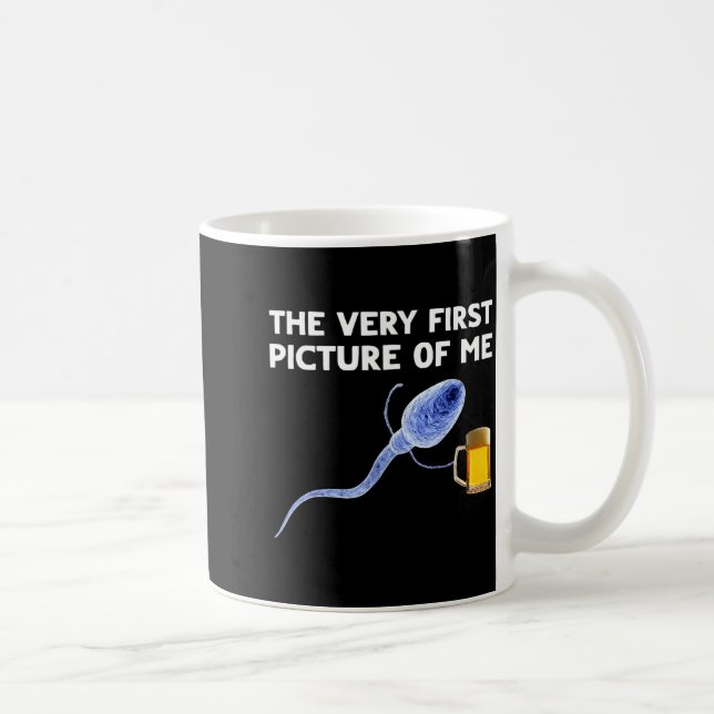 The Very First Cture Of Me Funny Sperm Holding Bee Kaffemugg (Höger)