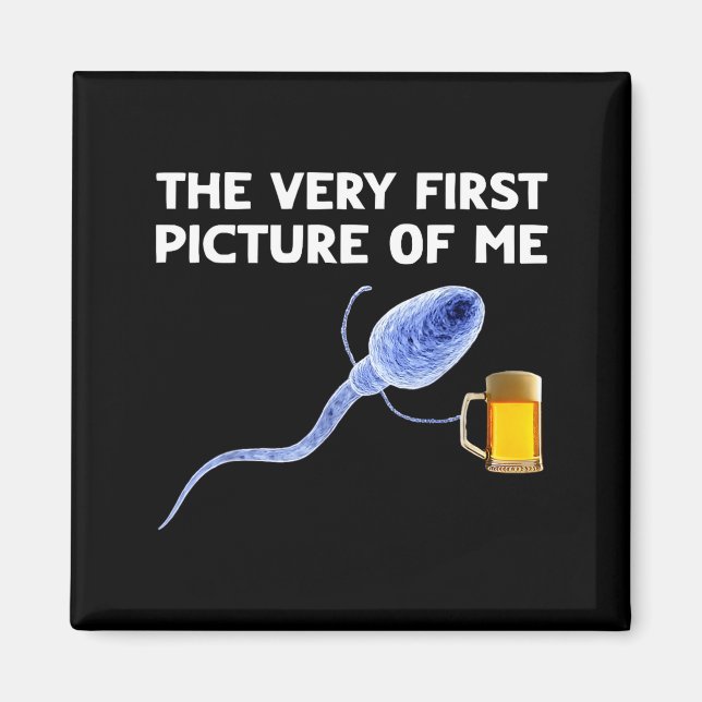 The Very First Cture Of Me Funny Sperm Holding Bee Magnet (Framsidan)