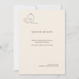 The Vessel- Minimalist Sacrement Announcement  Inbjudningar