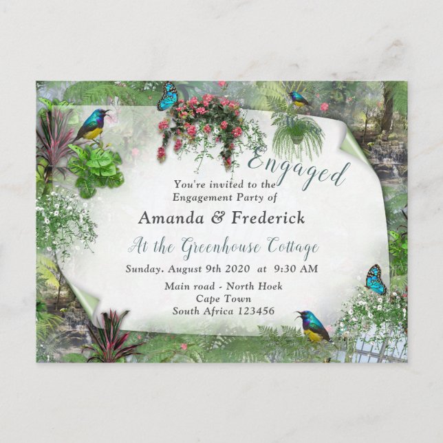 The Victorian Greenhouse Inbjudan Vykort (Framsida)