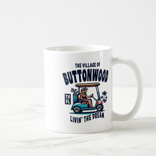 The Village Of Buttonwood Golf Cart Design  Kaffemugg (Höger)