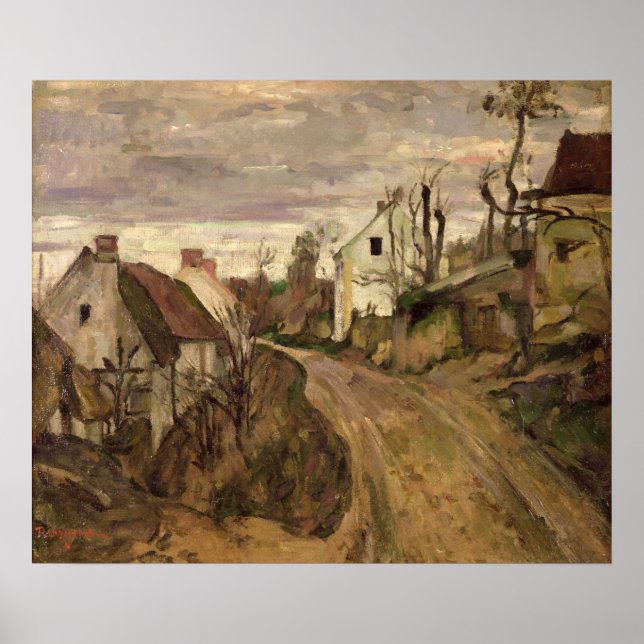 The Village Road, Auvers, 1872-73 Poster (Framsidan)