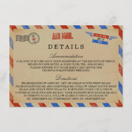 The Vintage Airmail Wedding Collection Tilläggskort