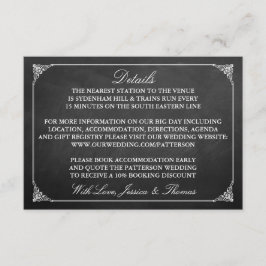 The Vintage Marriage Chalkboard Wedding Collection Tilläggskort