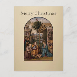The Virgin Mary and Baby Jesus Christmas Greetings Vykort