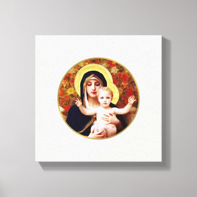 "The Virgin of the Lilies" Fine Art Wrapped Canvas (Framsida)