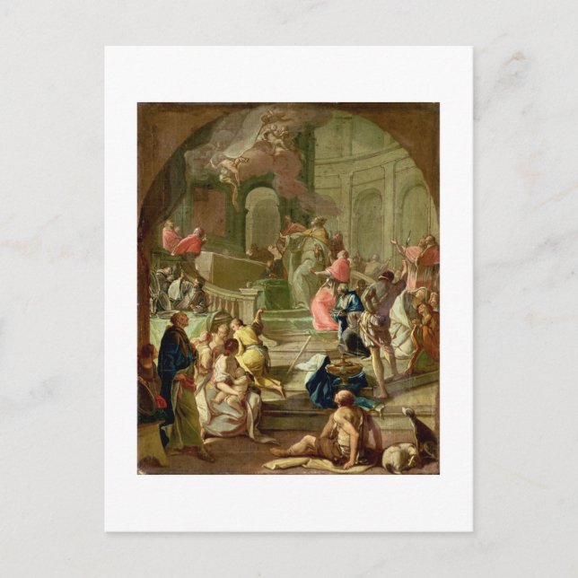 The Vision of St. Benedict, 1760 Vykort (Framsida)