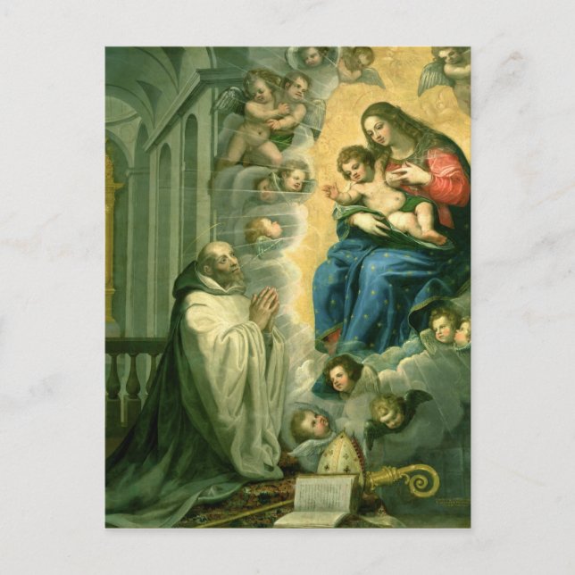 The Vision of St. Bernard, 1634 Vykort (Framsida)