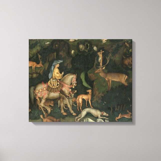 The Vision of St. Eustachius, c.1438-42 Canvastryck (Framsida)