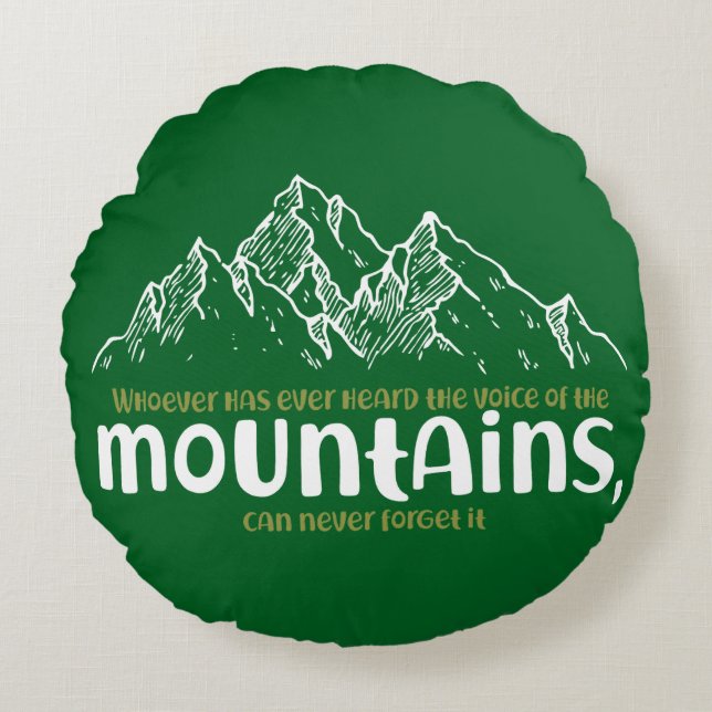 The Voice of the Mountains Rund Kudde (Framsidan)