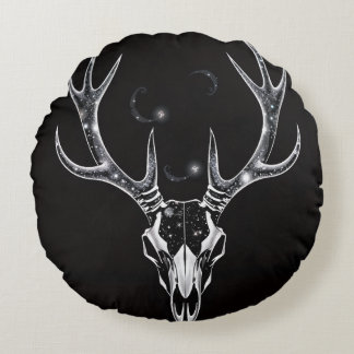 The Void Stag – Kosmos skelett Rund Kudde